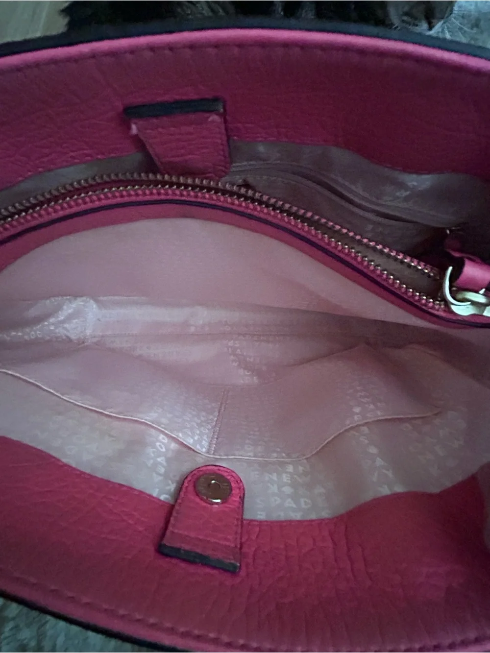 Kate Spade Pink/Coral Floral Laser-Cut Tote Bag